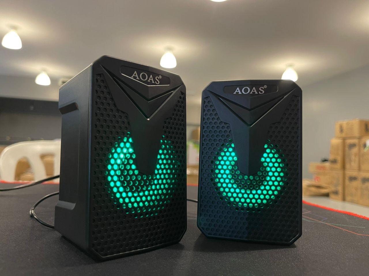Колонки для ПК Aoas e-005 з підтримкою USB 2.0 та світлодіодною підсвіткою