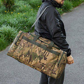 Дорожня спортивна сумка Tactic FAT Dyb камуфляжна дубок тканинний для  поїздок на 60 л