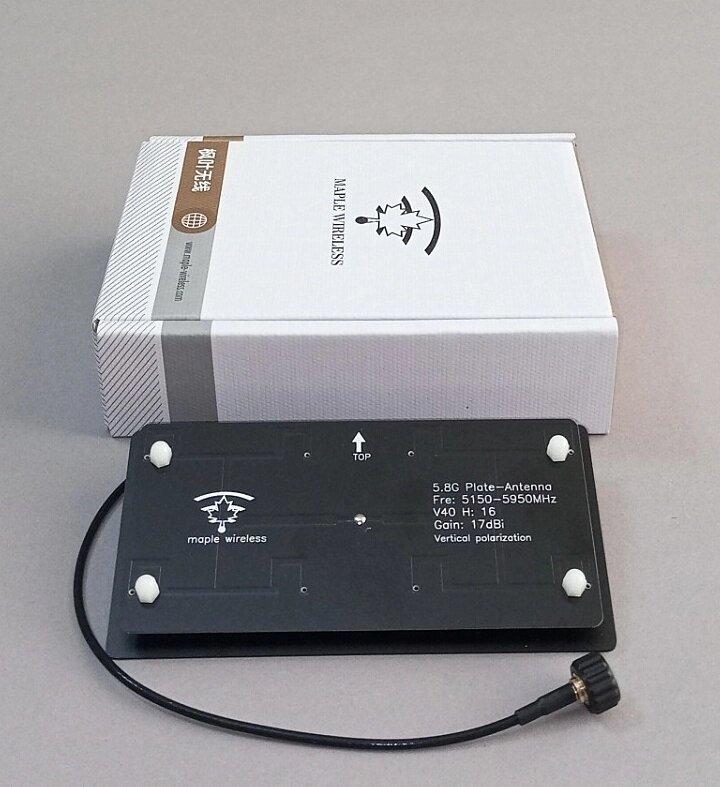 Антена 5.8G 17 dBi 50 Вт пластинчаста Maple Wireless AAT/Manual, For FPV Monitor, RP SMA