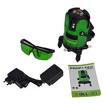 Лазерний нівелір PROFI-TEC 5GLL-30 Professional, фото 5