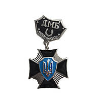 Нагрудний знак "Хрест на підвісці ДМБ" чорний