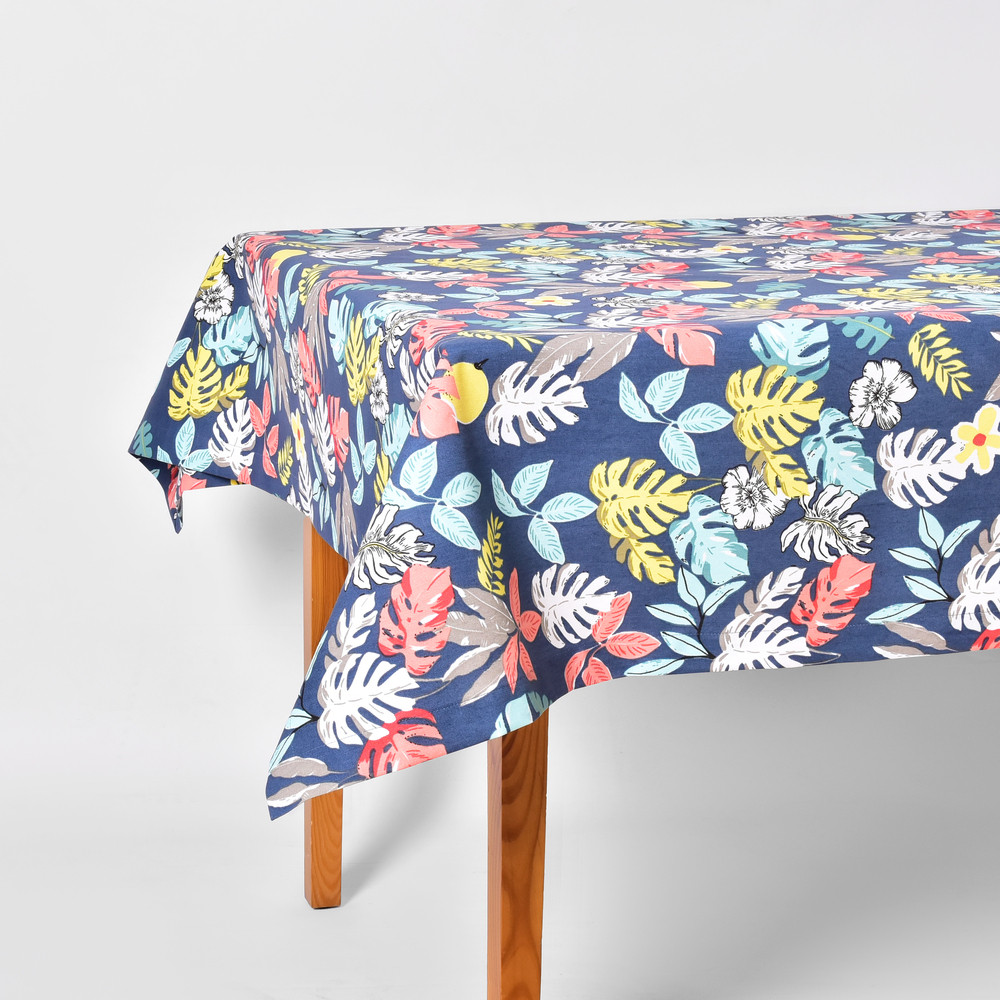 Скатертина 140х170 см з пляма і водовідштовхувальним просоченням IDEIA бавовна папороть, фото 1