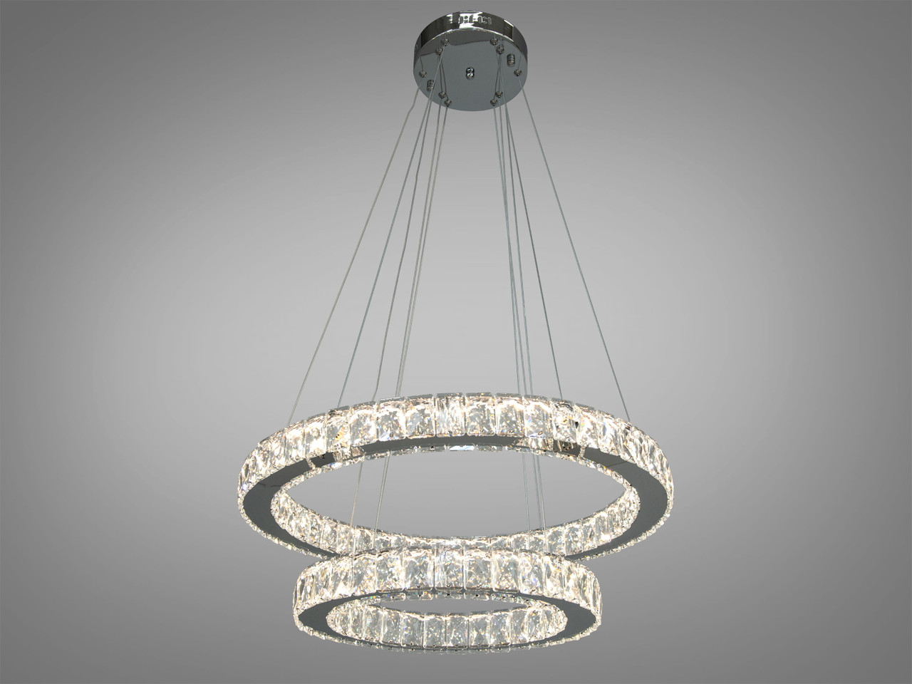 Кришталева світлодіодна люстра 7206-8A/580+400HR, фото 1