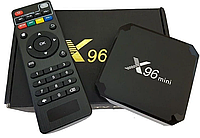 Приставка смарт тв бокс smart tv box x96 mini 4-ядерна 2 Гб/16Гб андроїд 7.1.2 чорний 4K TRE