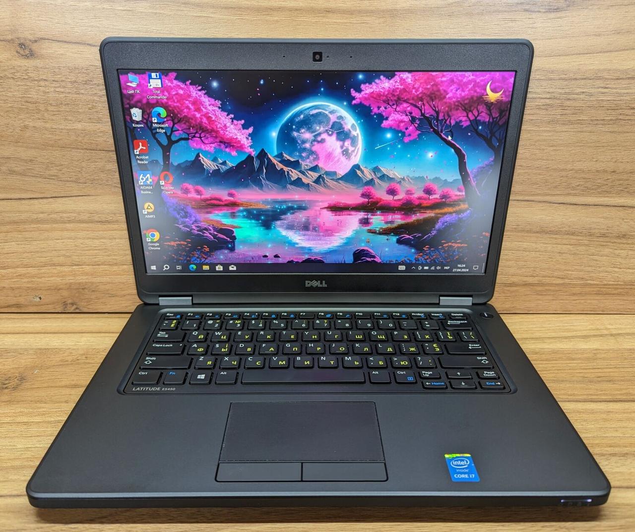 Б/в Ноутбук Dell Latitude E5450 14" 1920x1080| Core i7-5600U| 8 GB RAM| 250 GB SSD| HD 5500