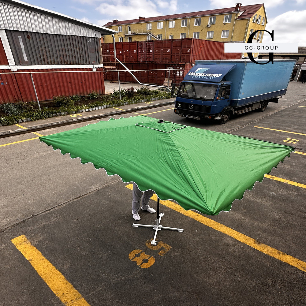 Парасоля Monsen PRO 2.5×3.5 м з чохлом, срібним тентом і захистом від УФ-променів