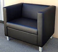 Кресло офисное мягкое Канзас 91x68x77 см кожзам черное