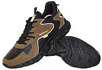 Размер 46 - стелька 30,5 см Демисезонные мужские кроссовки, легкие и комфортные, коричневые на подошве из пены