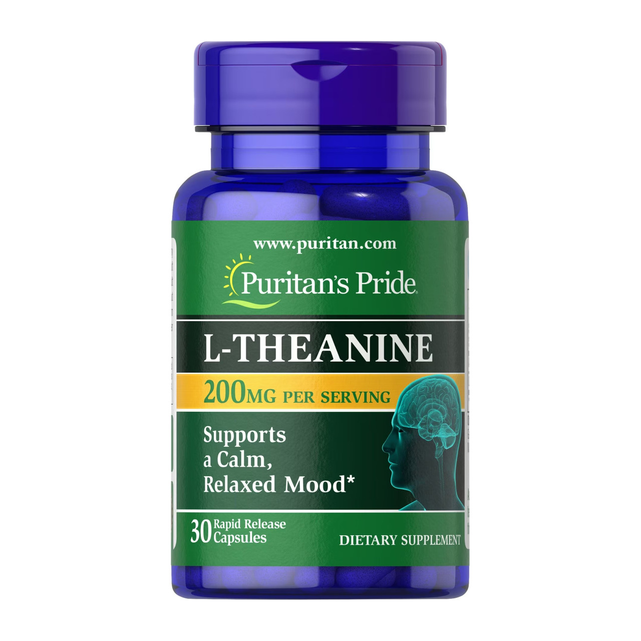 L-Theanine 200 mg - 30 caps, фото 1