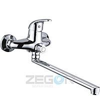 Змішувач для ванни довгий гусак, NHK7-А048 ZEGOR (TROYA), фото 1
