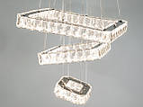Кришталева світлодіодна люстра квадратна 7262/400+280+160, фото 2