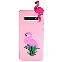 Чехол Cartoon Case 3D для Samsung G973 Galaxy S10 Фламинго (arbc6114) BF, код: 1696342