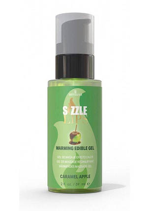 Зігріває масажний гель Sensuva Sizzle Lips Caramel Apple (59 мл ), без цукру, їстівний, фото 1