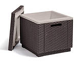 Стіл-скриня з термоізоляцією Allibert Ice Cube, коричневий, фото 4