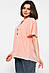 Блуза жіноча напівбатальна з коротким рукавом  персикового кольору Уцінка р.XL 176204S, фото 2