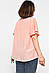 Блуза жіноча напівбатальна з коротким рукавом  персикового кольору Уцінка р.XL 176204S, фото 3
