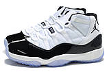 Чоловічі кросівки Air Jordan 11 White/Black, фото 2