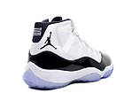 Чоловічі кросівки Air Jordan 11 White/Black, фото 4