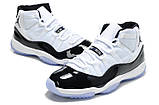 Чоловічі кросівки Air Jordan 11 White/Black, фото 5