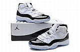 Чоловічі кросівки Air Jordan 11 White/Black, фото 7