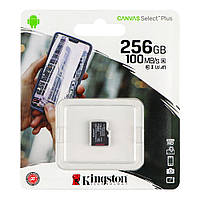 Карта Пам'яті Kingston Canvas Select Plus microSDXC (UHS-1) 256gb 10 Class Колір Чорний