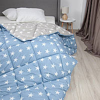 Одеяло полуторное ТЕП Alaska 1-00150-23920 150х205 см голубое с серым