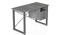 Письменный стол с ящиками Ferrum-decor Оскар 750x1200x600 металл Серый ДСП Бетон 16 мм (OSK00 GR, код: 6542916