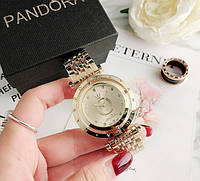 Женские часы Pandora в коробочке Желтое золото высокое качество