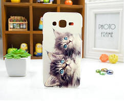 Чохол силіконовий бампер для Samsung Galaxy J5 J500H з малюнком - Два кошеняти