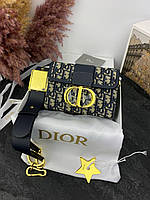 Dior Blue/Beige 17x13x7 женские сумочки и клатчи высокое качество