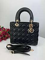 Dior Lady Black Gold 25х20х12 женские сумочки и клатчи высокое качество