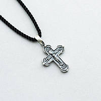 Серебряный православный крест 132483 Оникс 2.3 см GT, код: 6980024