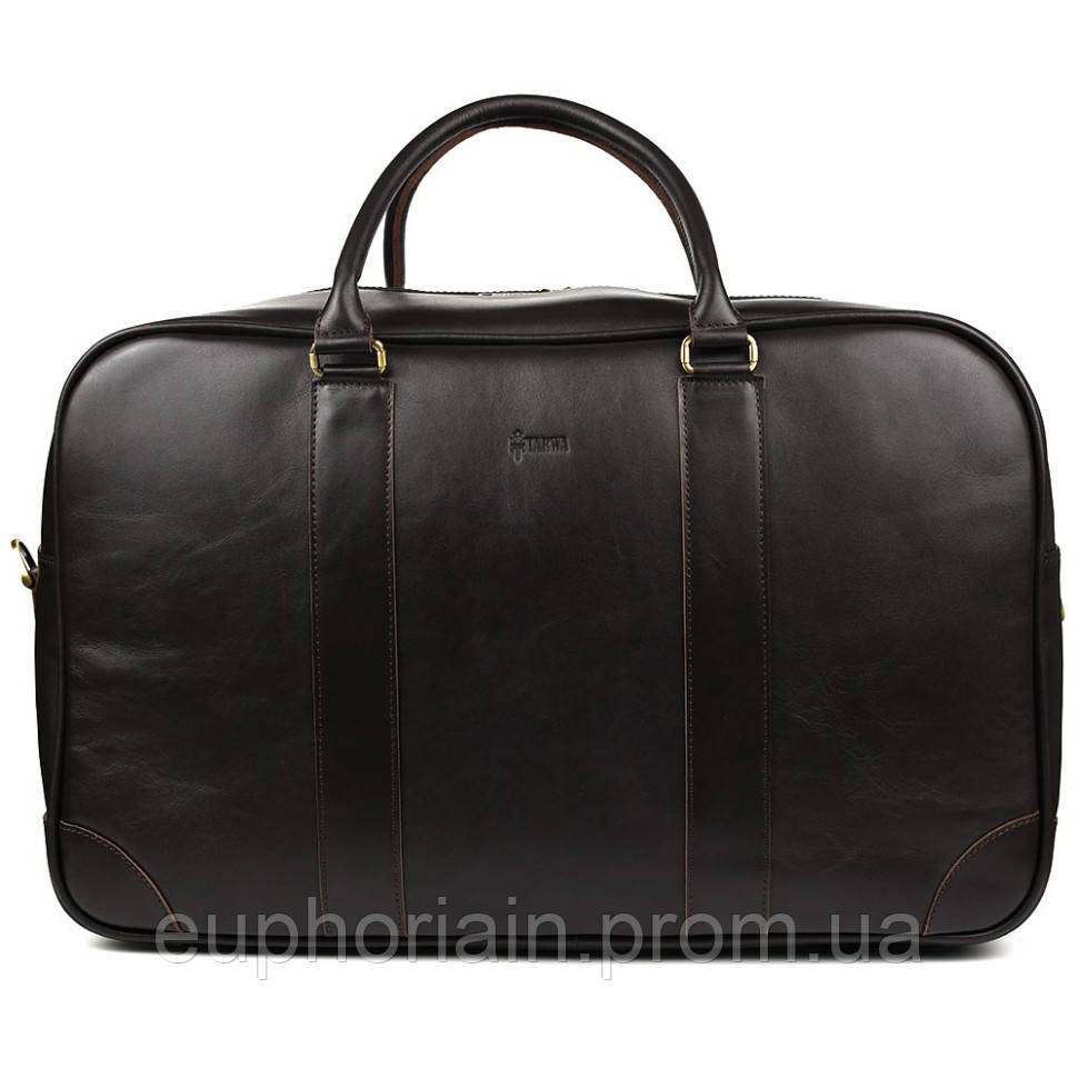 Дорожная сумка кожаная GC-6827-4lx TARWA коричневая Наппа Отличное качество - фото 3 - id-p2203013454