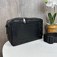 Женская сумочка на плечо стиль Луи Витон черная, мини сумка для девушек Отличное качество