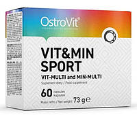 Витаминно-минеральный комплекс для спорта OstroVit VitMin Sport 60 Caps ZK, код: 7558898