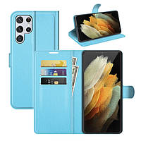 Чехол-книжка Litchie Wallet Samsung Galaxy S22 Ultra Light Blue TO, код: 8260959