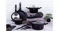 Набор посуды Berlinger Haus Black Rose Induction Cookware BH-7187 14 предметов черный высокое качество