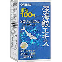 Масло из печени акули Orihiro Squalene 300 mg 180 Caps GR, код: 7948469