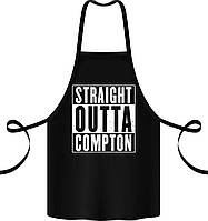 Фартук с принтом Арбуз Straight outta compton 68 см Черный GR, код: 8037041