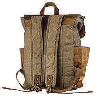 Удобный рюкзак с карманами canvas Vintage 20111 Серый Отличное качество