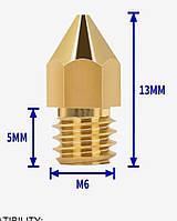 Латунные сопла XMSJ MK8, 0,4 мм, для 3d принтера