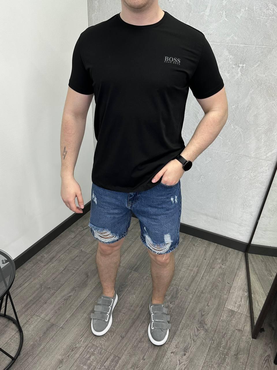 Чоловіча футболка Hugo Boss H4439 чорна