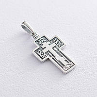 Серебряный православный крест с чернением 13365 Оникс US, код: 6589969