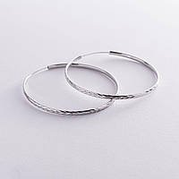 Серьги - кольца в серебре (5.9 см) 122952 Оникс AG, код: 6733935