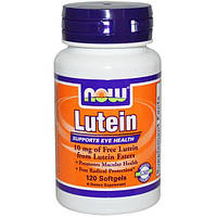 Лютеин NOW Foods Lutein 10 mg 120 Softgels US, код: 7518457