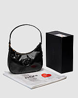 Женская сумочка, клатч отличное качество Pinko Half Moon Bag Simply Black With Leather Buckle 26 х 20 х 8 см