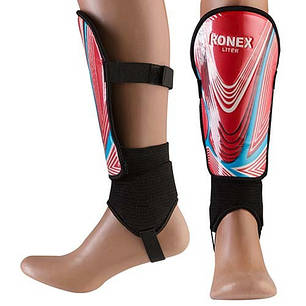 Щитки футбольні червоні Ronex LITER розмір S, фото 1
