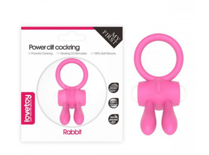 Ерекційне віброкільце Power Clit Cockring, Pink, фото 1