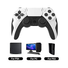 Бездротовий геймпад GAMINJA P48 для PS4 PS3 PC зручний геймпад з Bluetooth для комфортної гри, фото 3