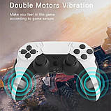 Бездротовий геймпад GAMINJA P48 для PS4 PS3 PC зручний геймпад з Bluetooth для комфортної гри, фото 3
